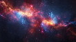 mesmerizing cosmic dance of vibrant nebulae amidst starry expanse