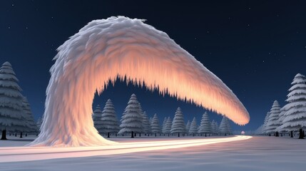 Wall Mural - winter Thick snow Metasequoia UHD Wallpaper