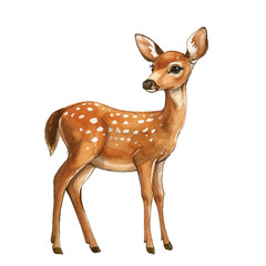  cute deer vector illustration in watercolor style