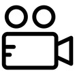 video camera icon, simple vector design
