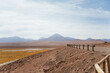 Beautiful landscape shot of volcanic mountain range in Atacama desert, Chile