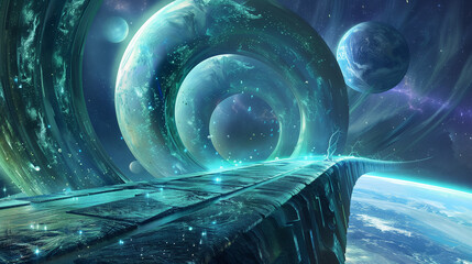 Wall Mural - abstract cosmic background