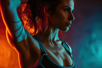 Photo of a Beautiful Female Fitness Instructor, Generative AI