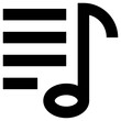 music note icon, simple vector design