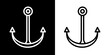 Anchor icon. Sea icon. Fish. Pope. Shark. Ship. Coral reefs. Dolphins. Starfish. Octopus. Crab. Lobster. Shrimp. Sea Logo. Black icon. Black line icon.