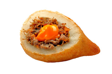 Wall Mural - Brasilian snack coxinha, dried meat with cheddar