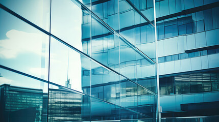 Canvas Print - Modern Corporate Office Building Glass Facade