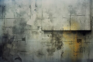 Wall Mural - Enigmatic Abstract Grunge Aesthetics  on Concrete