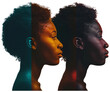 Three Women Standing Together. Transparent Background PNG