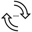 synchronization icon, simple vector design