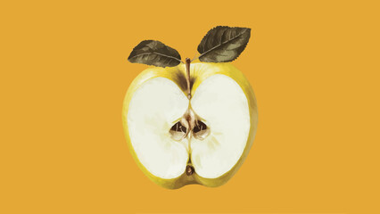 Wall Mural - Vectorized Fruit Artwork Against a White Backdrop