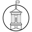 dom tower icon, simple vector design