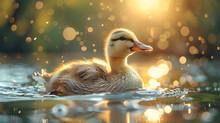 Little Duck Swimming