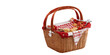 Red and white picnic basket Transparent Background Images