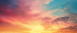A breathtaking sunset sky displaying a splendid mixture of colors forming a captivating gradient, captured in high-definition to showcase its mesmerizing vibrancy.
