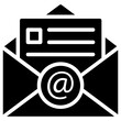electronic mail icon, simple vector design
