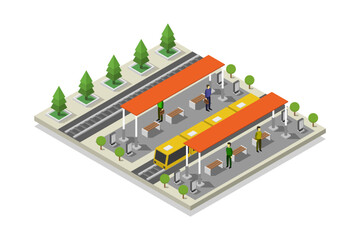 Sticker - Isometric train station