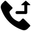 outgoing call icon, simple vector design