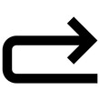 u turn icon, simple vector design