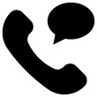 telephonic conversation icon, simple vector design