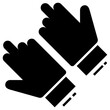 keeping glove icon, simple vector design