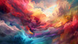 clouds of various colors
