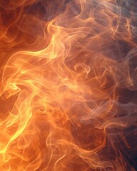 Sticker - A close up of a fire and smoke with some flames. Generative AI.