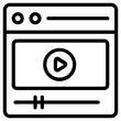 video tutorial icon, simple vector design