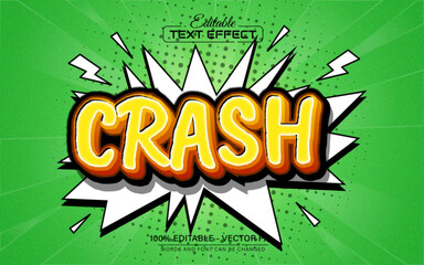 Poster - Crash comic style text effect editable