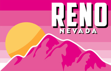 Sticker - reno city nevada united states