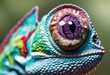 close up of a chameleon