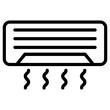 air conditioner icon, simple vector design