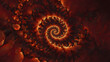 Crimson Spiral, Fractal Pattern Reflecting Symmetry