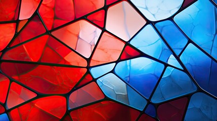 Canvas Print - shapes red blue abstract