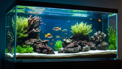 Wall Mural - Modern Saltwater Aquarium Fish Tank