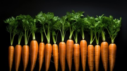 Poster - symmetry isolate carrot background