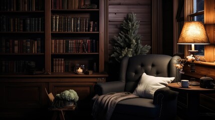 Poster - elegant dark interior