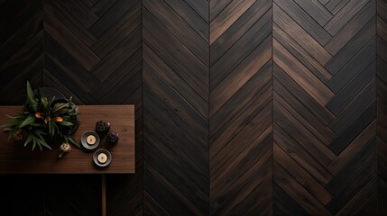 Sticker - walnut dark wood planks