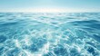 Abstract beauty of clear, calm blue sea surface under sky light