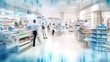 © vectorwin - bustling blurred pharmacy interior