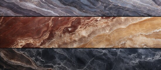 Poster - A detailed view of a polished marble surface showcasing an array of colors and shades in a macro shot