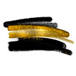 Black Gold Brush Stroke Glitter Gold Makeup Transparent Background