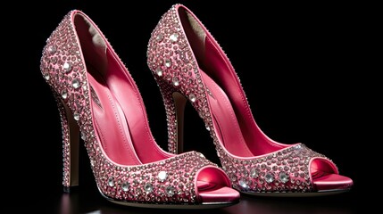 Canvas Print - glamour pink rhinestones