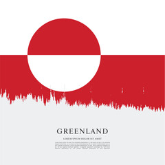 Flag of Greenland, vector graphic design