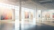 design blurred art gallery interior