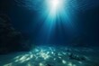 empty, blue, underwater, sunlight, shine, ocean, serene, tranquility, peaceful, beauty, calm, sea, water, abyss, depth