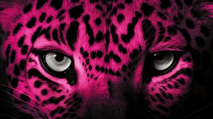 Wall Mural - vibrant pink cheetah