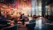 atmosphere blurred hotel lobby interior