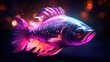a purple fish with pink fins