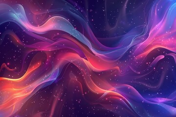 Canvas Print - Swirling Cosmic Tapestry of Vibrant Interstellar Energies and Ethereal Celestial Vortexes